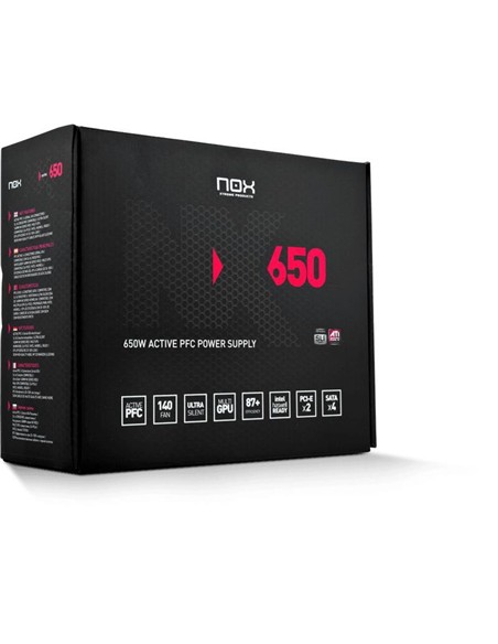 FUENTE DE ALIMENTACION NOX NX650 650W BLACK