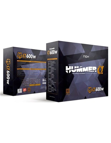 FUENTE DE ALIMENTACION NOX HUMMER ALPHA 600W...