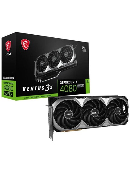 TARJETA DE VIDEO NVIDIA MSI RTX4080 SUPER VENTUS 3X OC 16GB GDDR6X PCIE 4.0