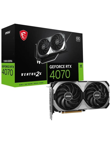 TARJETA DE VIDEO MSI RTX4070 VENTUS 2X OC 12GB GDDR6X PCI 4.0