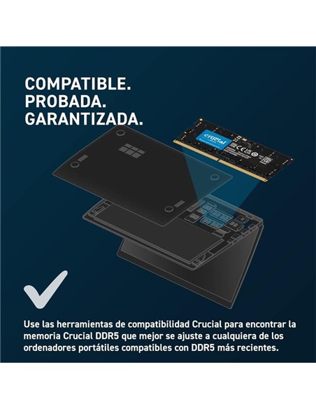 MEMORIA SODIMM 16GB CRUCIAL DDR5 4800MHZ