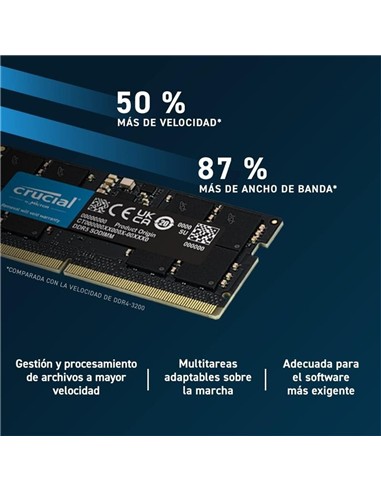 MEMORIA SODIMM 32GB CRUCIAL DDR5 4800MHZ