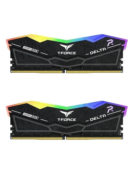 KIT MEMORIA RAM TEAMGROUP DELTA 32GB (2X16GB) DDR5 5600MHZ RGB CL36 BLACK