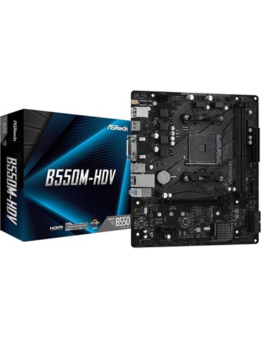 PLACA BASE ASROCK B550M-HDV AMD HDMI + VGA + DVI