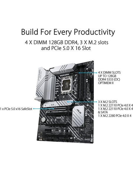 PLACA BASE ASUS PRIME Z690-P WIFI DDR4 HDMI + DP