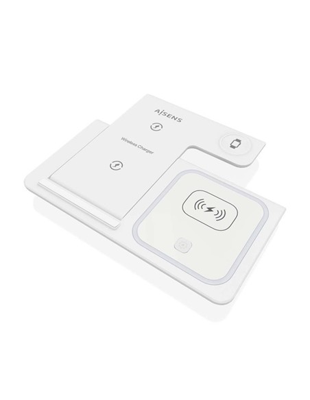 BASE CARGADOR AISENS SMARTPHONE/APPLE WATCH/AURICULARES WIRELESS WHITE