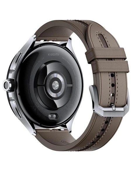 SMARTWATCH RELOJ XIAOMI WATCH 2 PRO SILVER CASE BROWN LEARHER STRAP