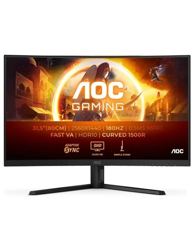 MONITOR GAMING AOC 32 CURVO 180HZ 2K QHD HDMI...