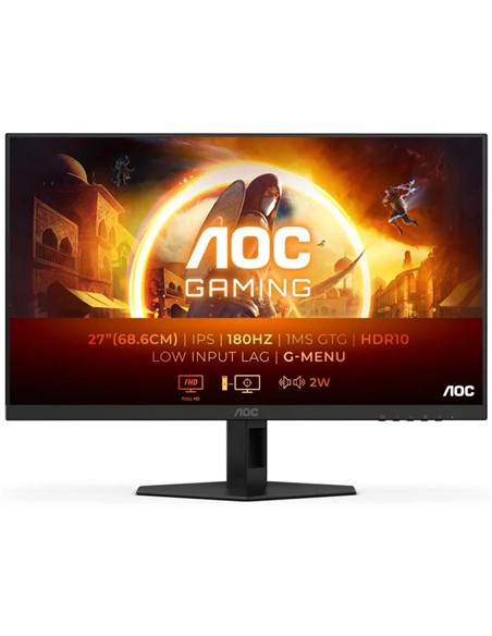 MONITOR GAMING AOC 27 IPS 180HZ MULTIMEDIA HDMI DISPLAYPORT BLACK