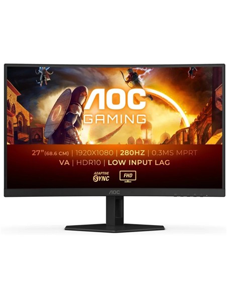 MONITOR GAMING AOC 27 CURVO 280HZ HDMI DISPLAYPORT BLACK