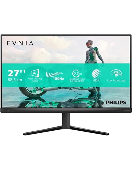 MONITOR PHILIPS EVNIA 27 180HZ 2K QHD HDMI DISPLAYPORT BLACK