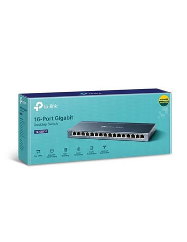 SWITCH TP-LINK 16 PUERTOS GIGABIT TL-SG1016P...