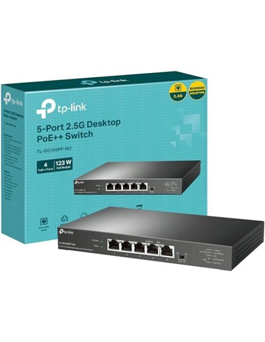 SWITCH TP-LINK ETHERNET 5 PUERTOS 2.5G POE+...