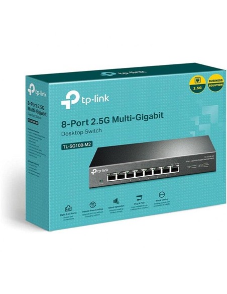 SWITCH TP-LINK GIGABIT 8 PUERTOS 2.5G TL-SG108-M2 METALICA
