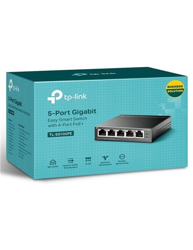SWITCH TP-LINK TL-SG105PE GIGABIT 5 PUERTOS...