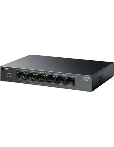 SWITCH TP-LINK ETHERNET 6 PUERTOS POE+ LS106LP
