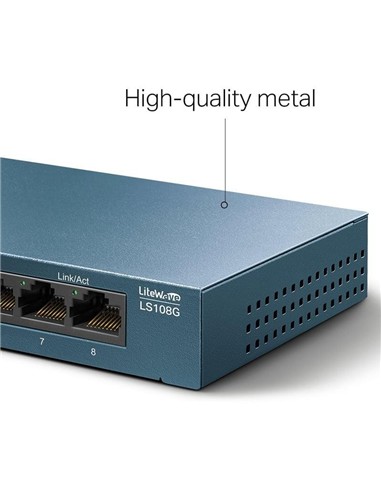SWITCH TP-LINK GIGABIT 8 PUERTOS LS108GP POE+...