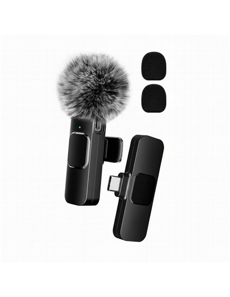 MICROFONO RECEPTOR ONEWAY USB C LAVALIER MICROFONO PINZA WIRELESS