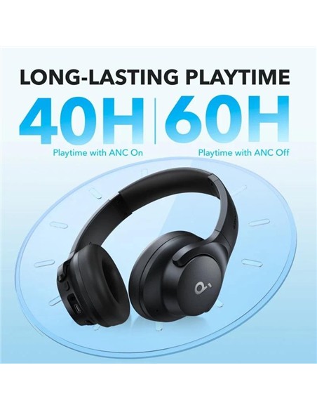 AURICULARES ANKER SOUNDCORE Q20I WIRELESS BLUETOOTH USB-C BLACK