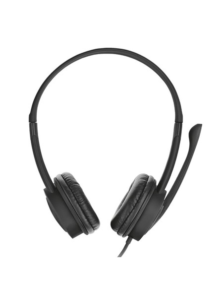 AURICULARES + MICROFONO TRUST MAURO USB BLACK