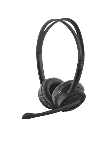 AURICULARES + MICROFONO TRUST MAURO USB BLACK