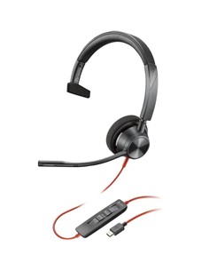 AURICULAR + MICROFONO POLY BLACKWIRE 3310 MONOAURAL USB-C...