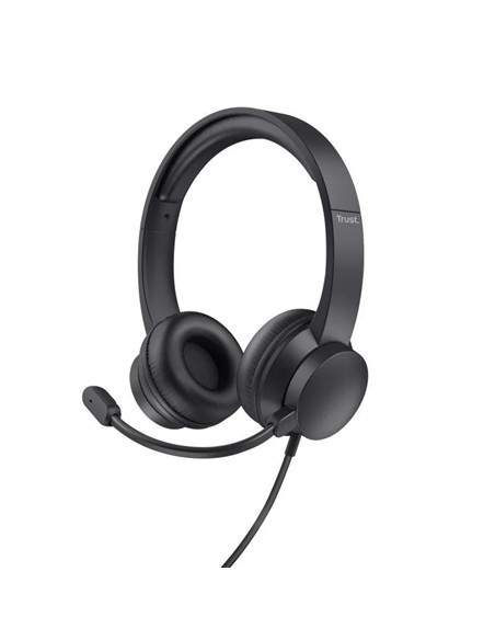 AURICULARES + MICROFONO TRUST HS-201 HEADSET USB BLACK