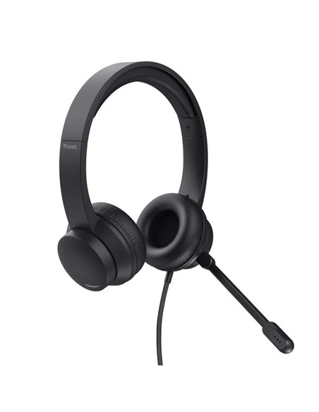 AURICULARES + MICROFONO TRUST HS-201 HEADSET USB BLACK