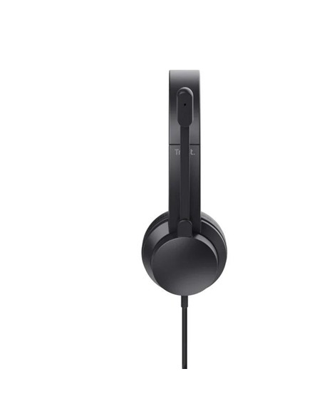 AURICULARES + MICROFONO TRUST HS-201 HEADSET USB BLACK