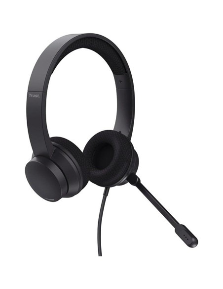 AURICULARES + MICROFONO TRUST AYDA HEADSET PC ENC USB BLACK