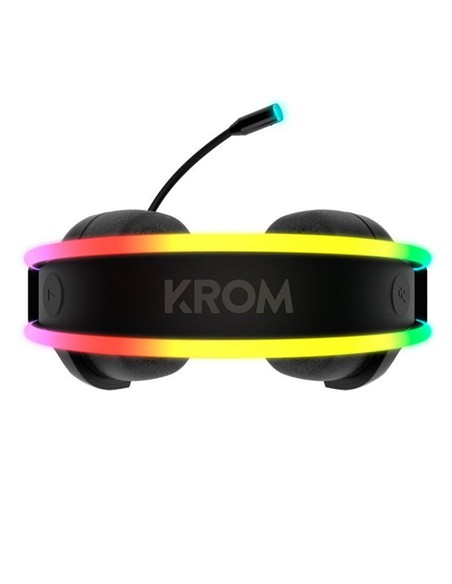 AURICULARES + MICROFONO GAMING KROM KLAIM RGB HEADSET BLACK