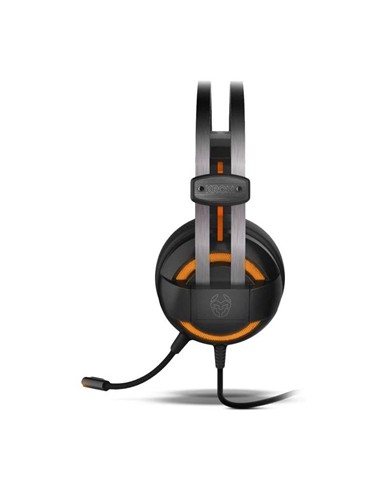 AURICULARES KROM KODE GAMING RGB USB BLACK/ORANGE