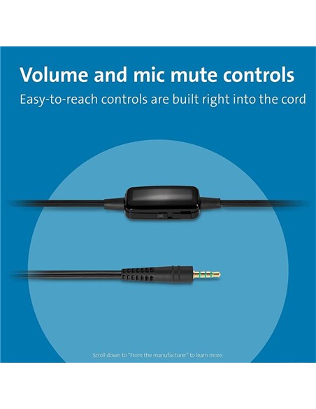 AURICULARES + MICROFONO KENSINGTON K33065WW USB BLACK