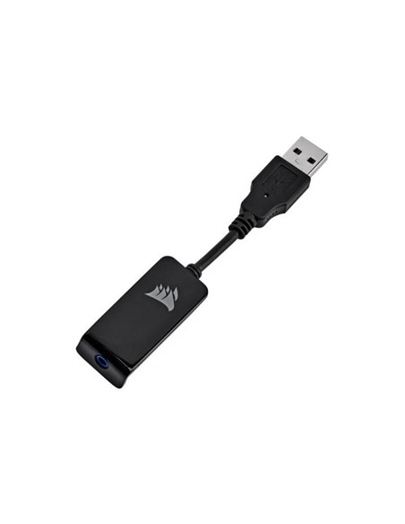 AURICULARES + MICROFONO CORSAIR HS65 USB GAMING HEADSET RGB 7.1 BLACK