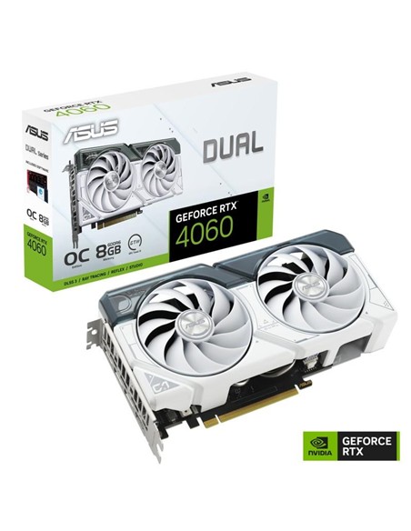 TARJETA DE VIDEO ASUS RTX4060 DUAL OC 8GB DDR6 WHITE