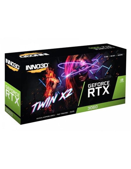 TARJETA DE VIDEO NVIDIA INNO3D RTX3060 TWIN X2 12GB GDRR6 PCIE