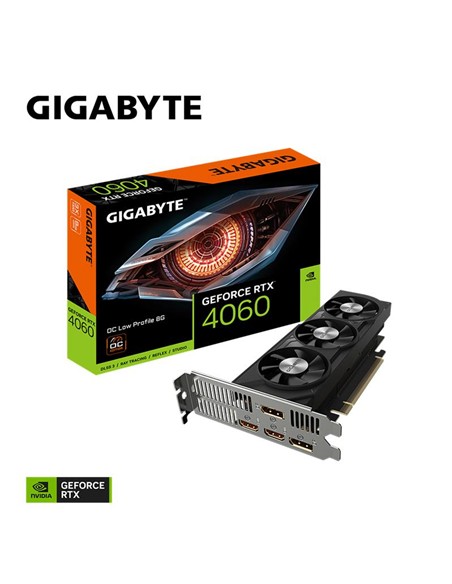 TARJETA DE VIDEO NVIDIA GIGABYTE RTX4060 OC LP 8GB DP HDMI GDDR6 PCIE