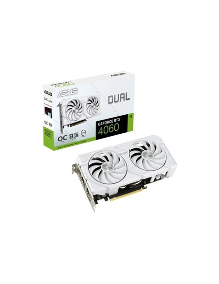 TARJETA DE VIDEO NVIDIA ASUS RTX4060 DUAL EVO OC 8GB GDRR6 DP HDMI WHITE