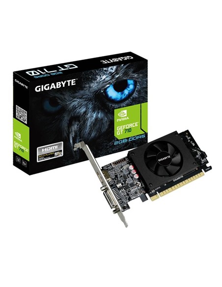 TARJETA DE VIDEO GIGABYTE GT710 2GB DDR5 HDMI DVI PERFIL BAJO