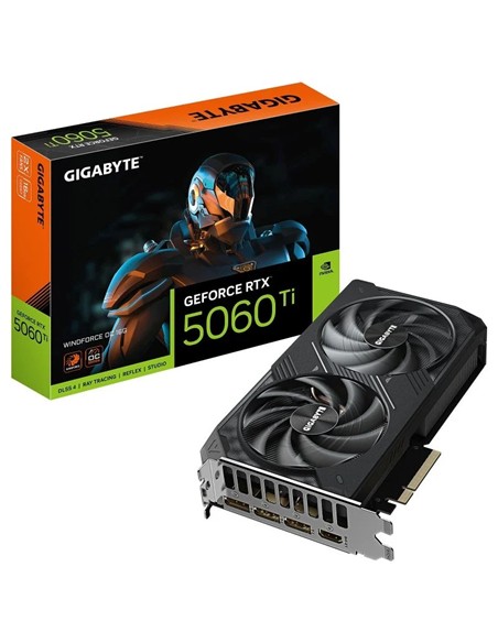 TARJETA DE VIDEO GIGABYTE NVIDIA RTX 5060 TI WINDFORCE OC 16GB GDRR7 PCIE 5.0