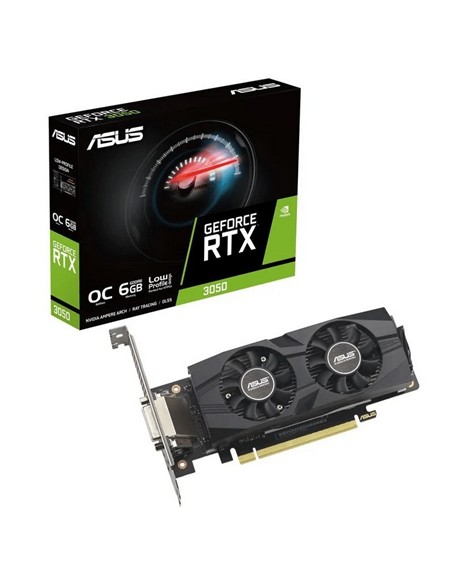 TARJETA DE VIDEO ASUS RTX3050 OC LP 6GB GDDR6 PCIE 4.0 DVI HDMI DP