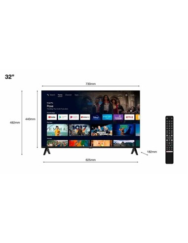 TELEVISOR LED TCL 32 HD USB SMART TV ANDROID...