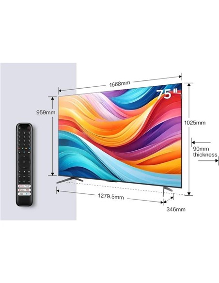 TELEVISOR TCL 75 QLED PRO UHD 4K SMART TV ANDROID WIFI BLUETOOTH
