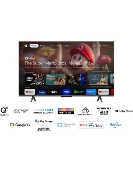 TELEVISOR TCL 75 QLED PRO UHD 4K SMART TV ANDROID WIFI BLUETOOTH