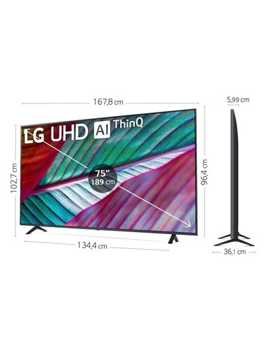 TELEVISOR LG 75 UHD AI THINQ 4K SMART TV...