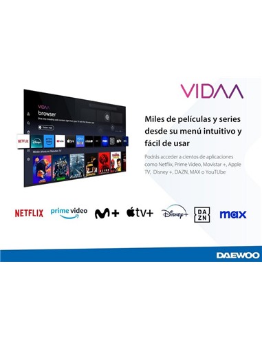 TELEVISOR DAEWOO 43 LED 4K UHD USB SMART TV...