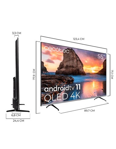 TELEVISOR QLED CECOTEC 55 UHD 4K SMART TV...