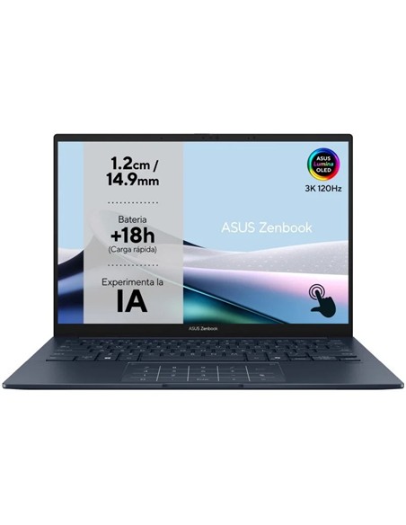 PORTATIL ASUS ZENBOOK 14 ULTRA 7 255H/16GB/SSD1TB/14 TACTIL /OLED/W11HOME