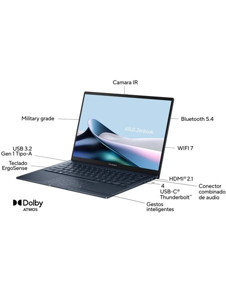 PORTATIL ASUS ZENBOOK 14 ULTRA 7 255H/16GB/SSD1TB/14 TACTIL /OLED/W11HOME