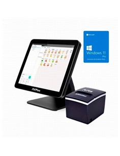 PACK TPV AVPOS K4000 15 TACTIL N100/8GB/SSD128/W11P +...